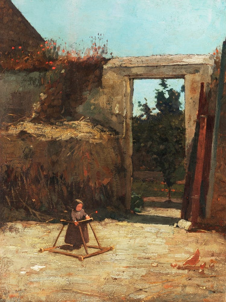 French Farmyard (1867), Winslow Homer