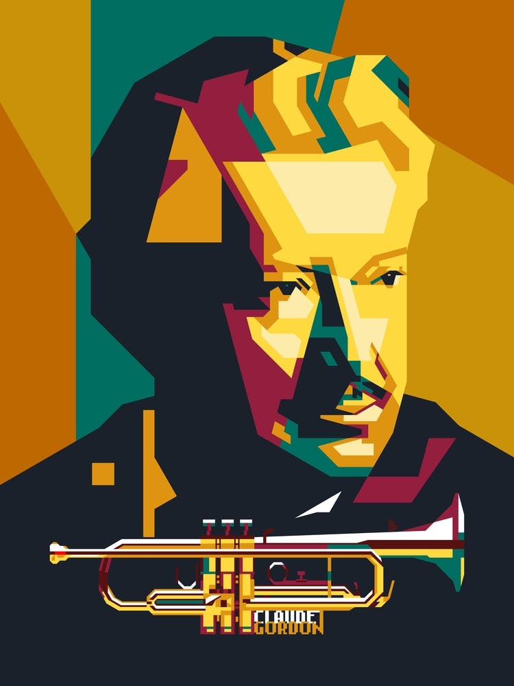 Claude Gordon jazz trumpeter Pop art