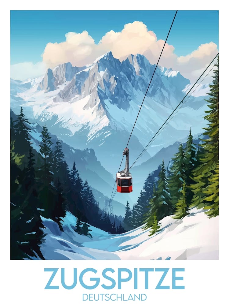 Reiseplakat Zugspitze