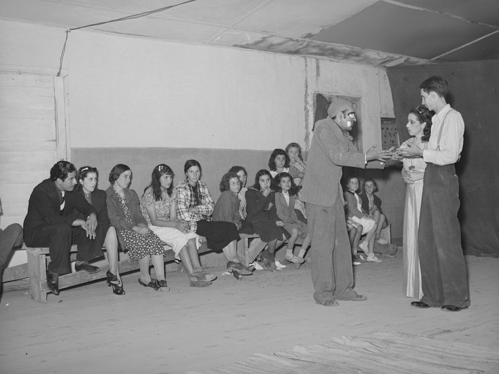 Players And Audience At Traveling Spanish American Show, Penasco, New Mexico By Russell Lee