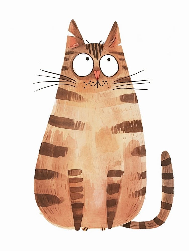 Toyger Cat Clipart Illustration 1