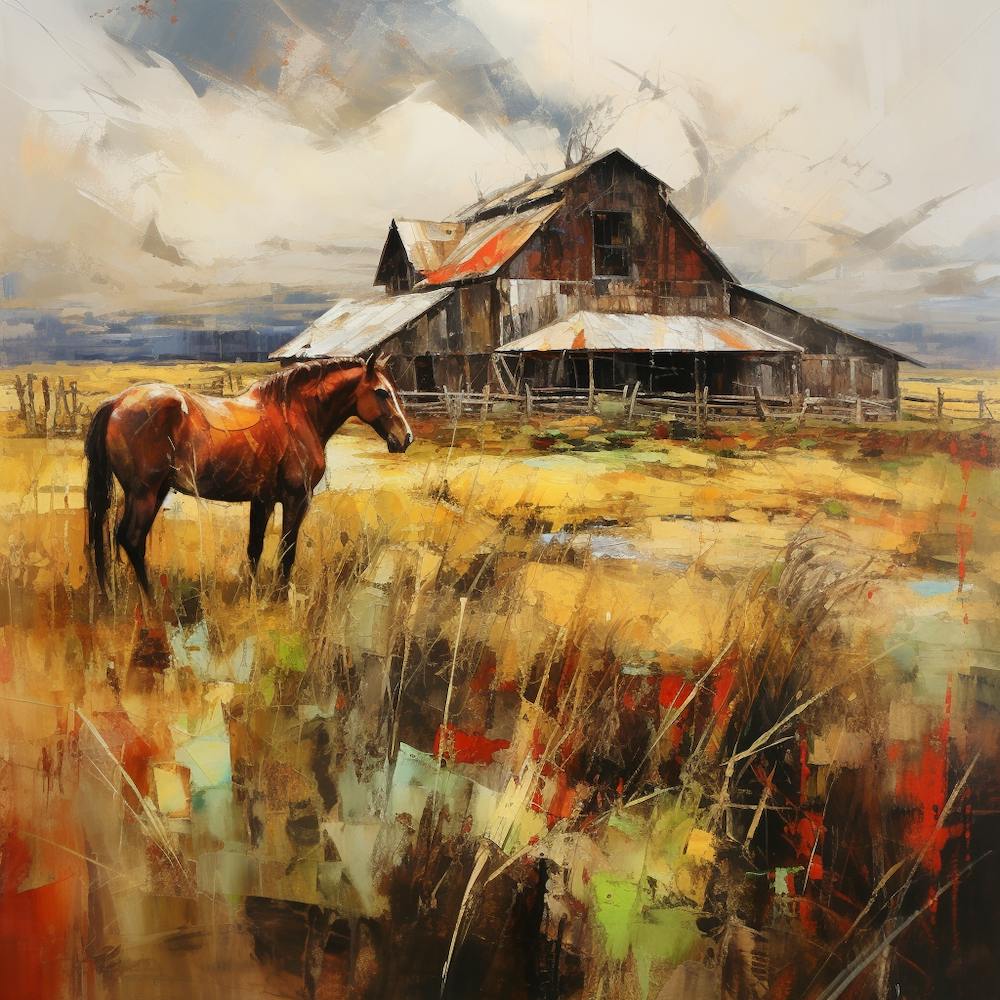 Barn And Horse