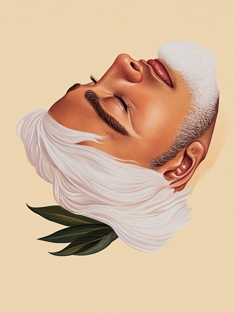 Portrait Of A Man With White Hair