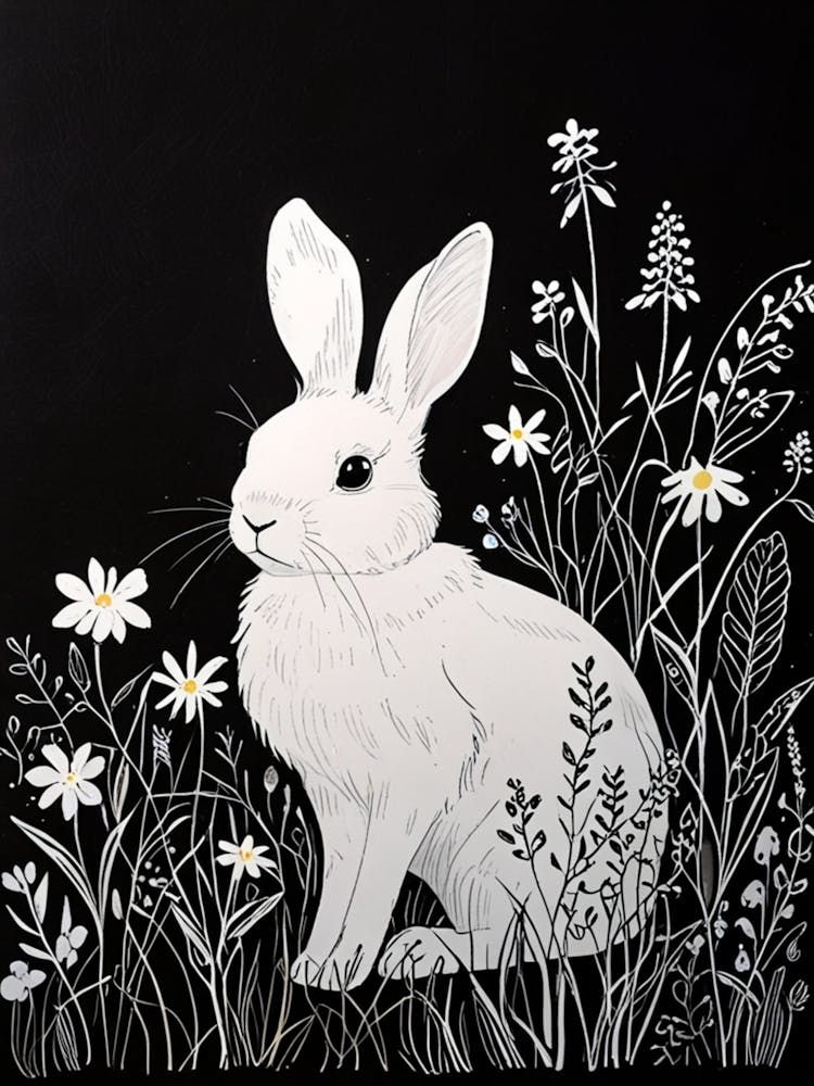 Rabbit In The Meadow