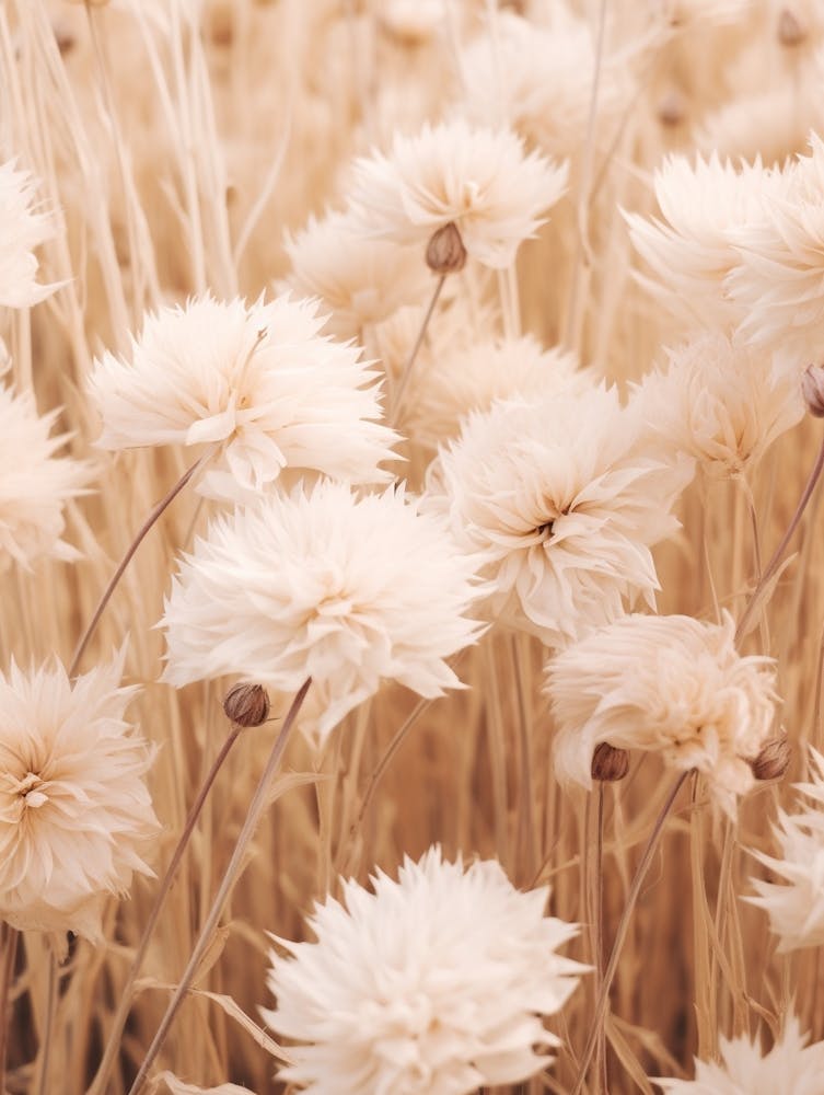 Boho Dried Flowers Asters 10