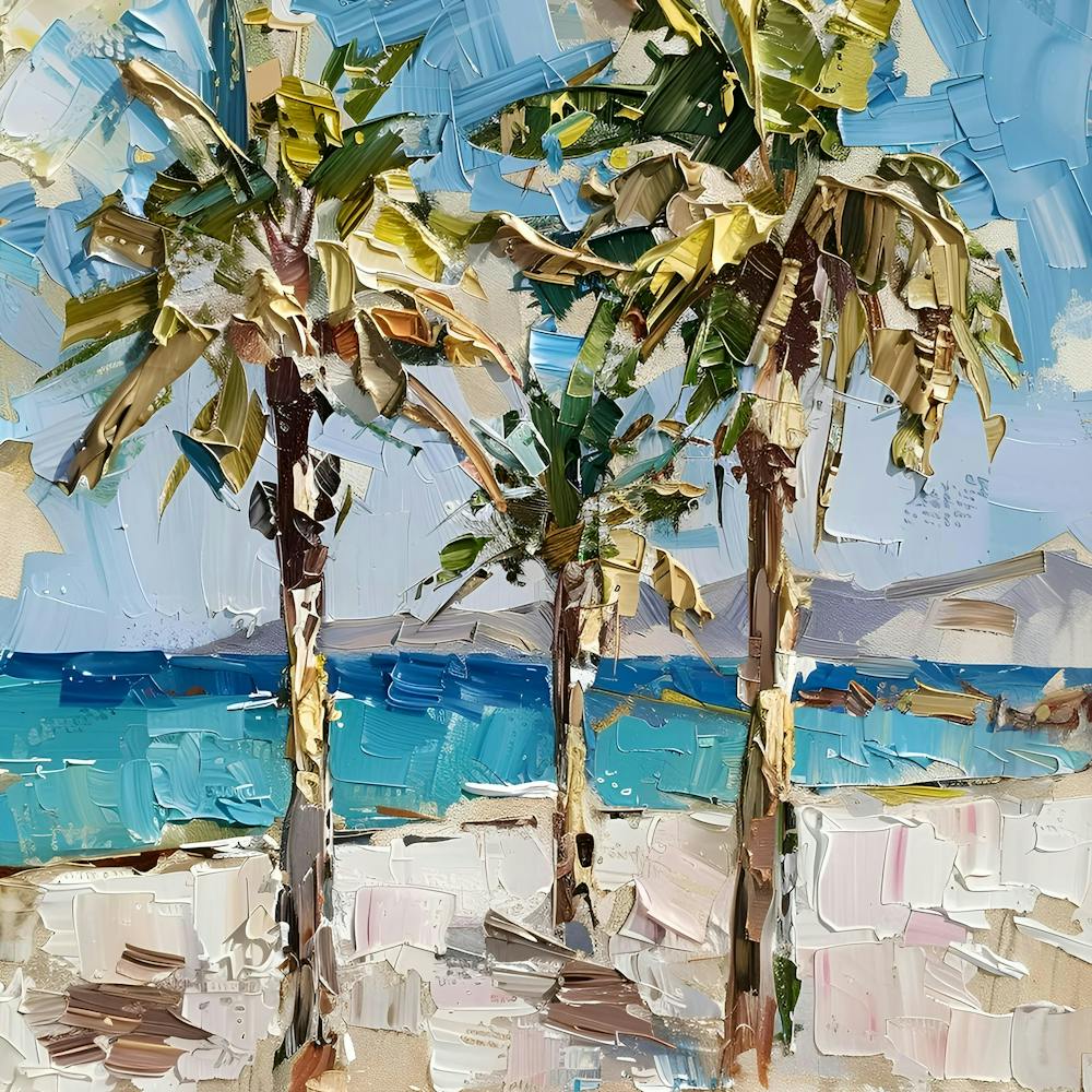 Palm Trees On The Beach Mallorca, Spain