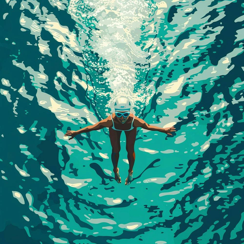 A Swimmer In A Pool Vector Design Illustration 1718672316 3