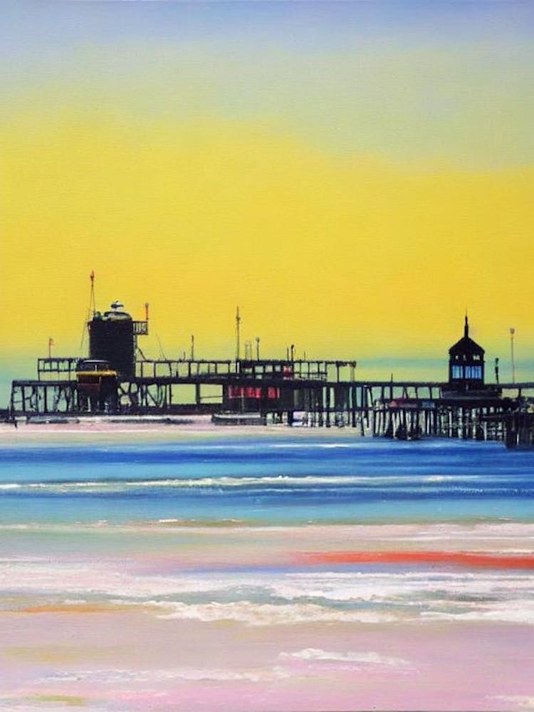 Southend On Sea Beach, Essex Bright Abstract