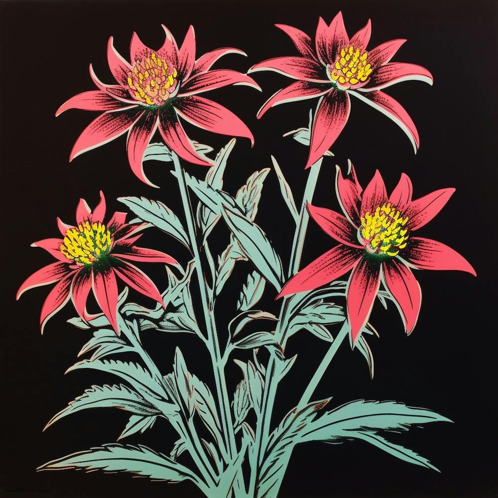 Edelweiss 4 Pop Art Illustration Square