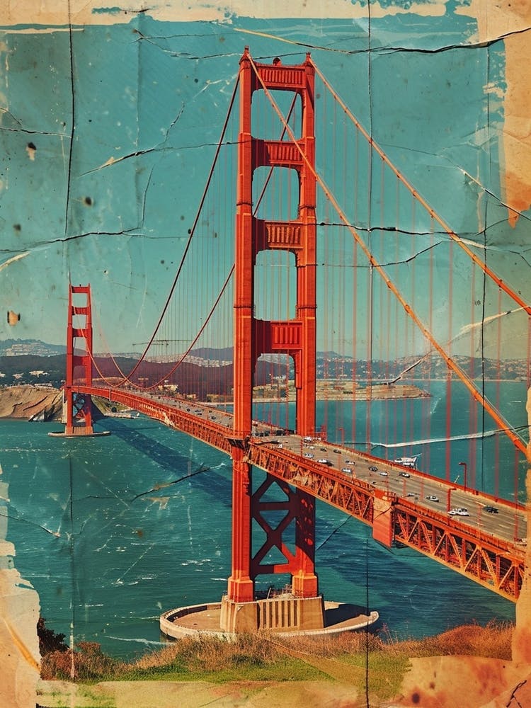 Kitsch Golden Gate Bridge Collage 1