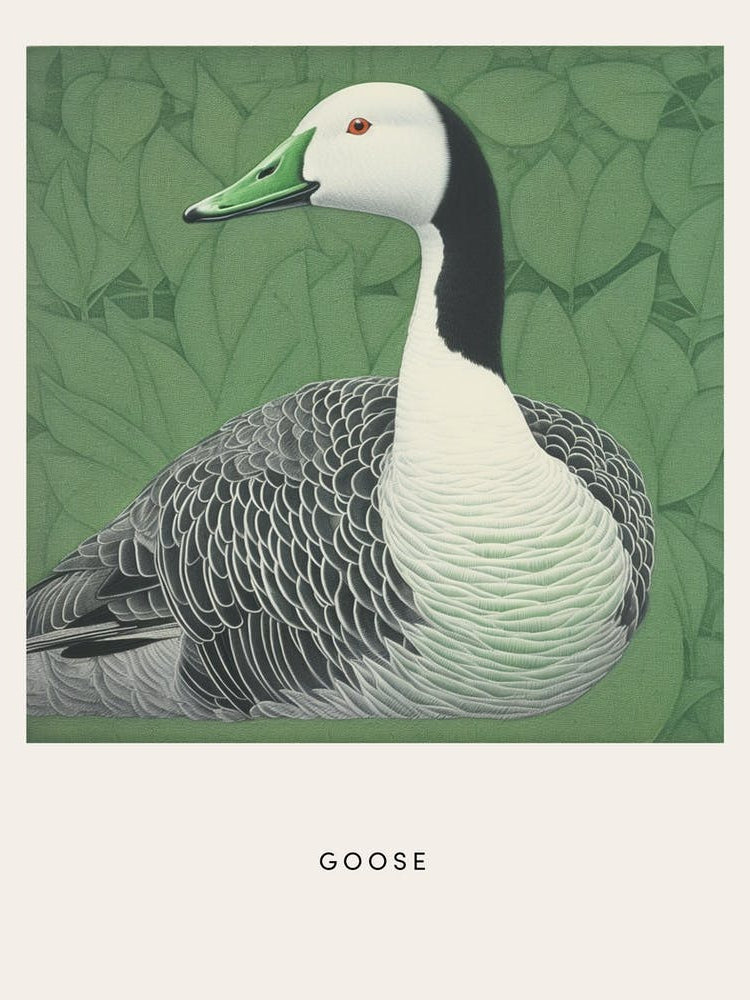 Ohara Koson Inspired Bird Painting Goose 2 Poster