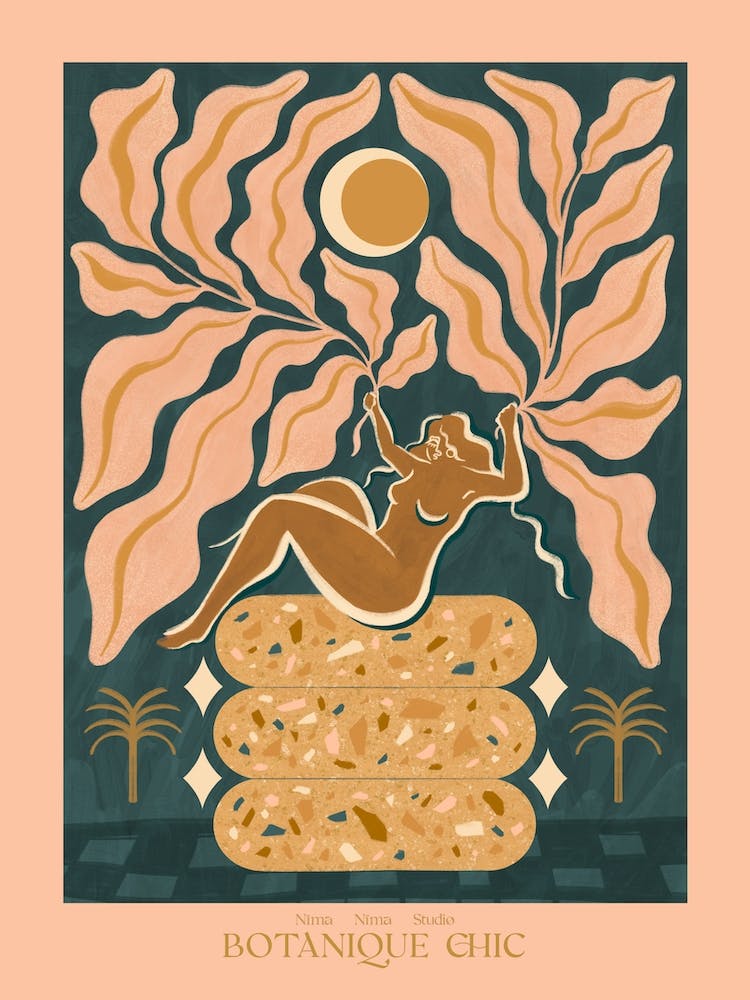 Botanique Chic Female Nude Floral Vase  