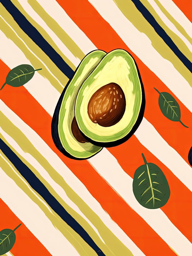 Avocado Fruit Summer Illustration 1