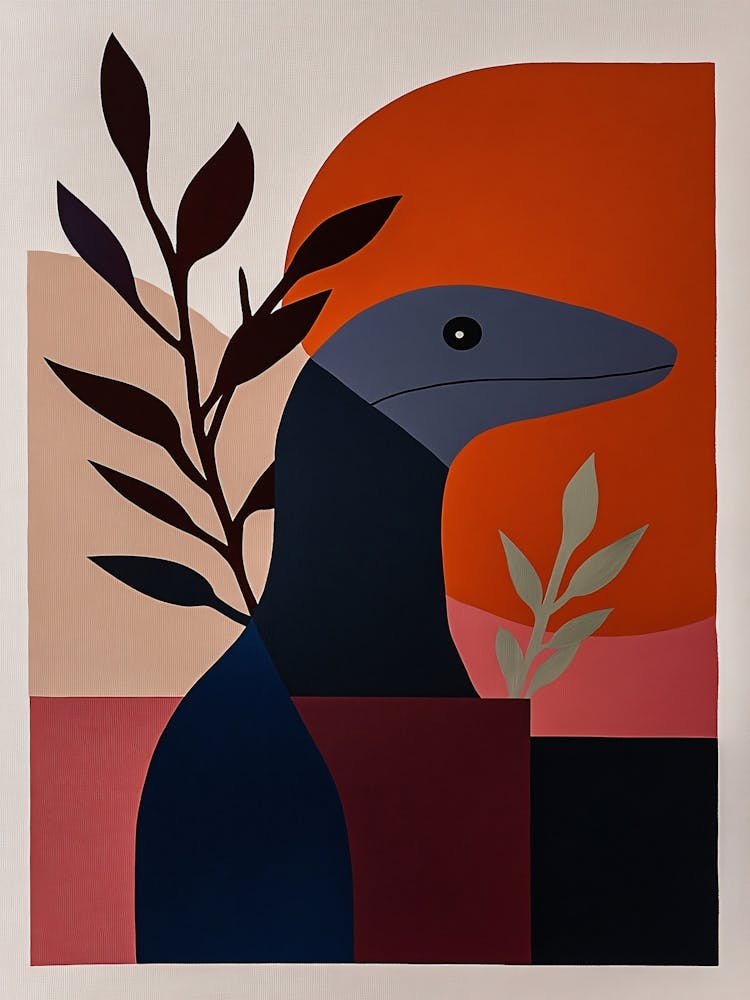 Bird In A Vase Collage