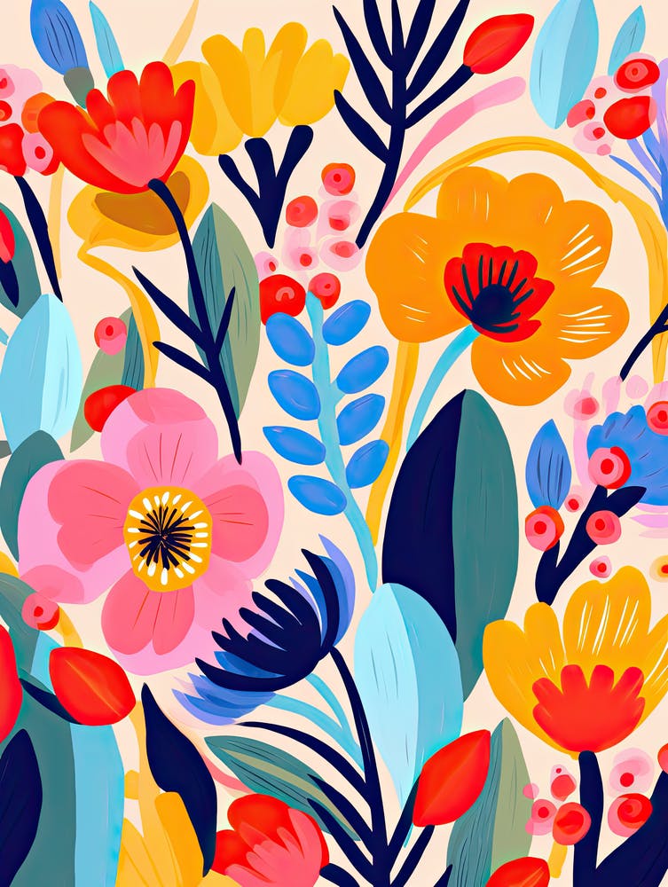 Blumen 15, Matisse-Stil, Floral 1