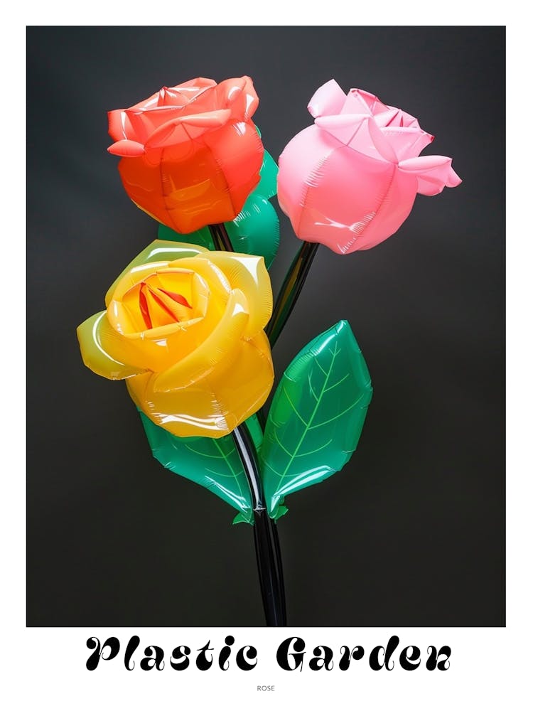 Bright Inflatable Flowers Poster Rose 4