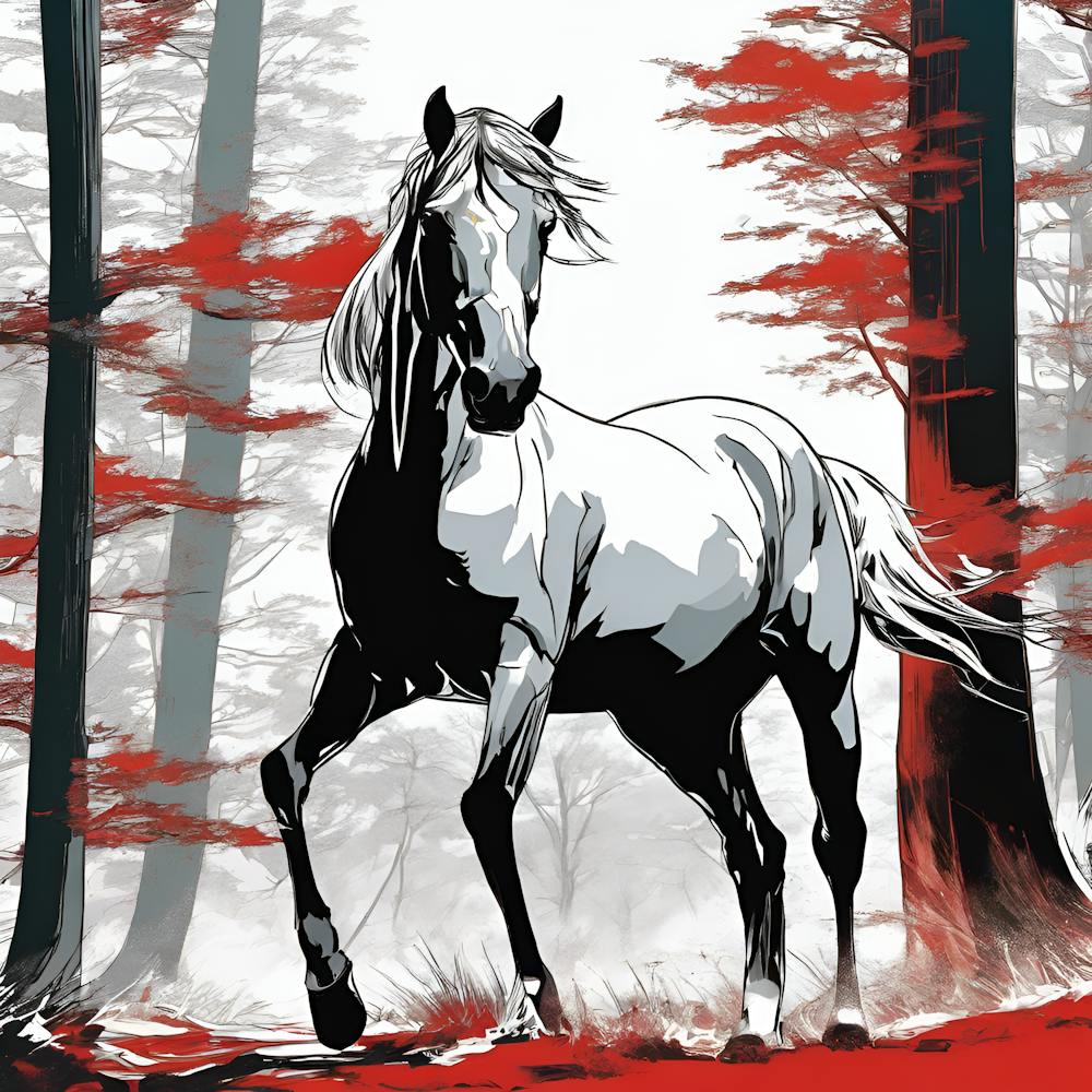 Horse In The Forest