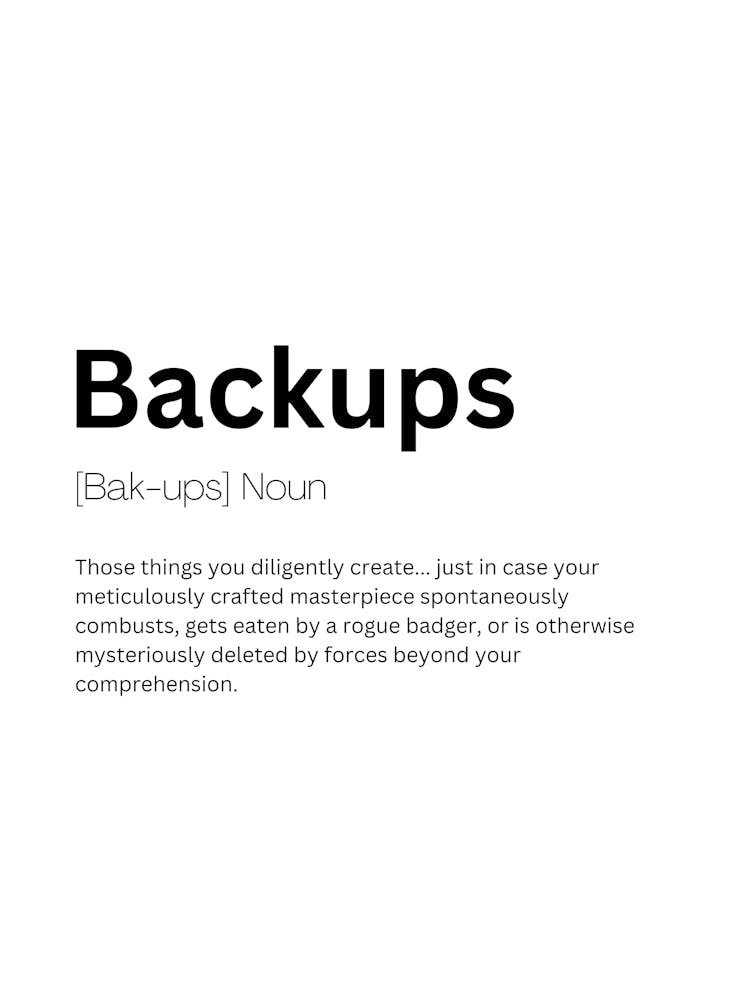 Backups Definition Meaning