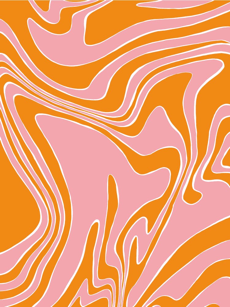 Pink and Orange Swirl