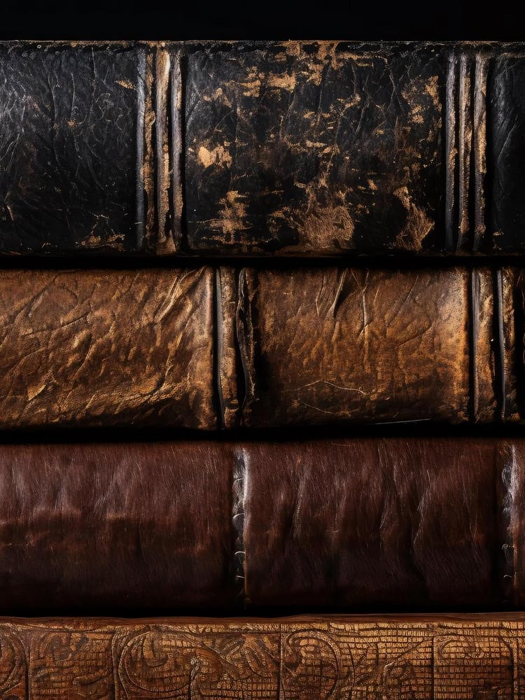 Old Books On Black Background