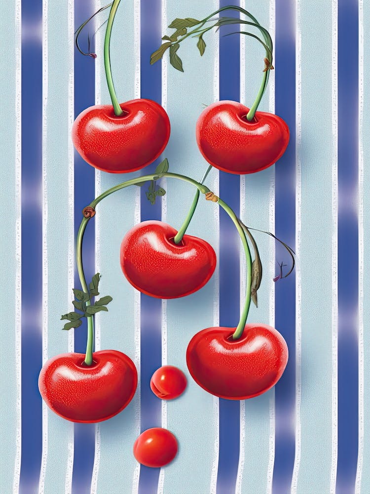 Summer Cherries Illustration 1