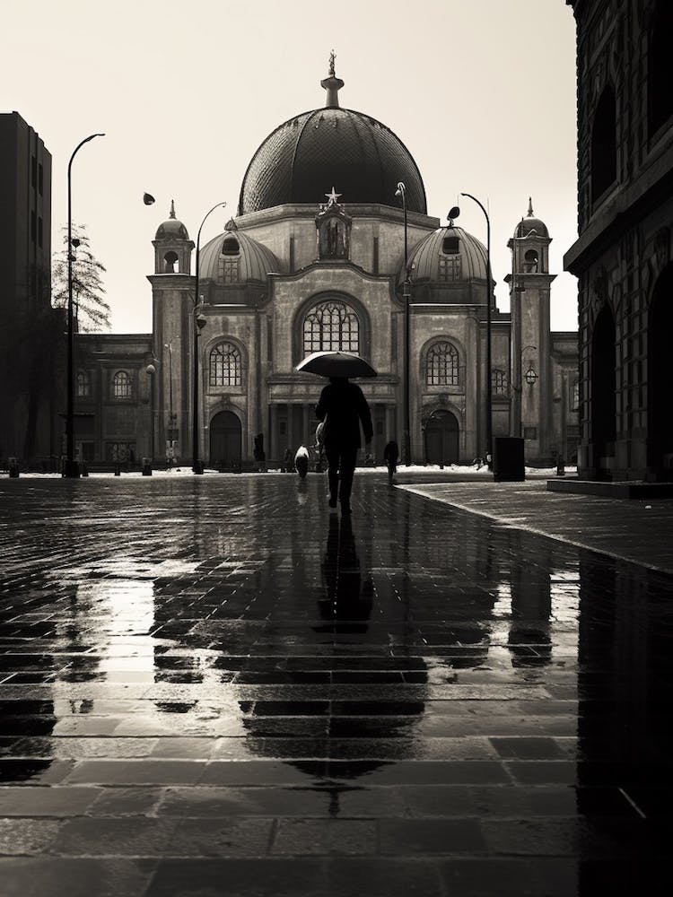 Mexico City, Black And White Analogue Photograph 2