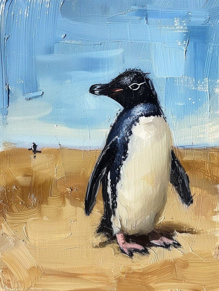 Adlie Penguin Salisbury Plain Oil Painting 1