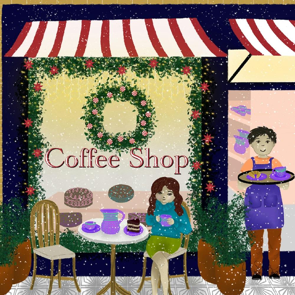Christmas Coffee Shop. 1