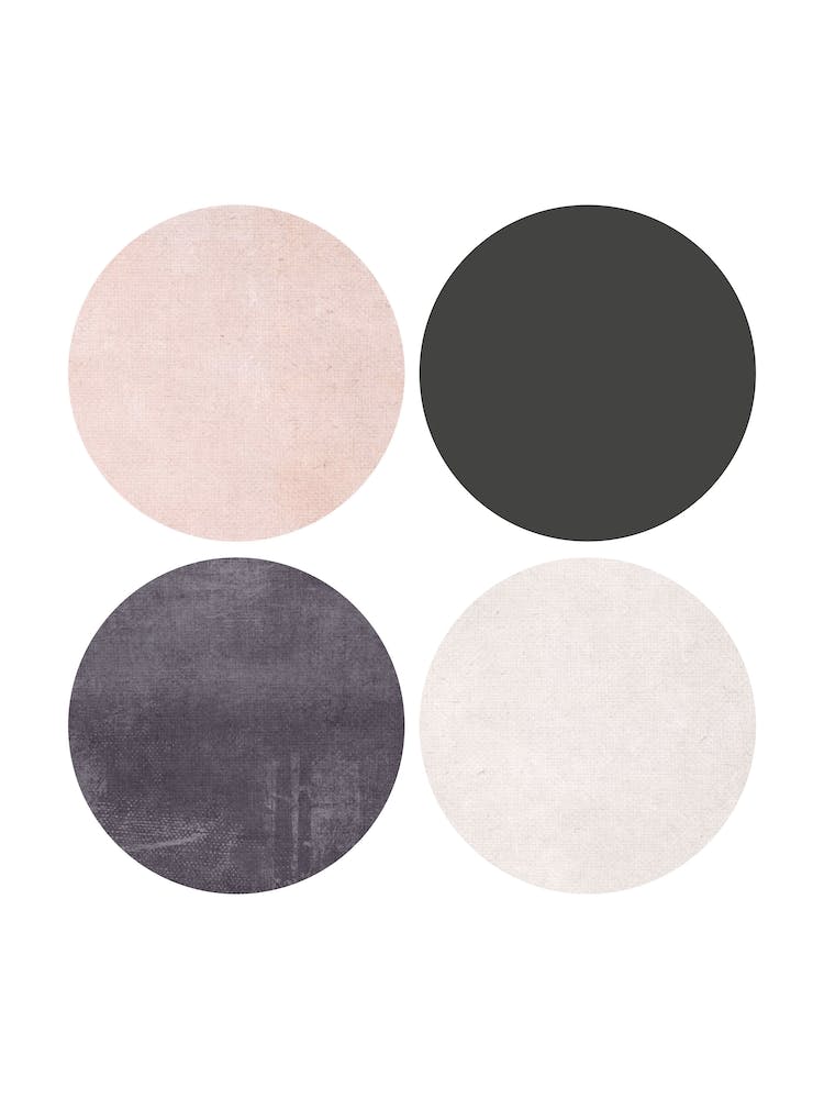 Circles Pink Cotton Abstract