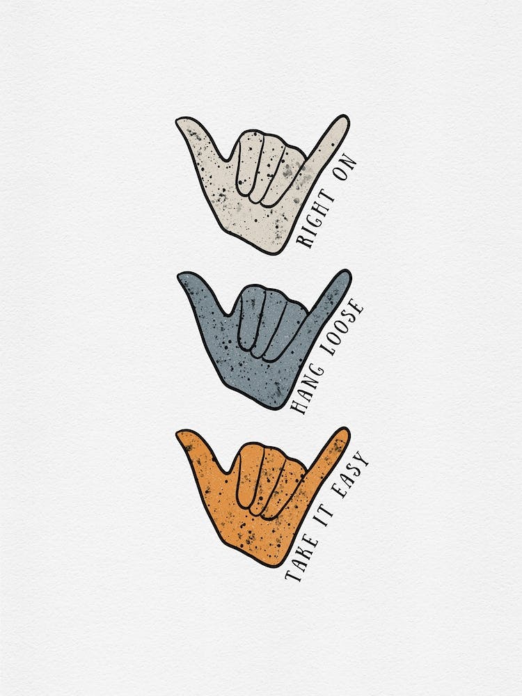 Shaka Hands Orange
