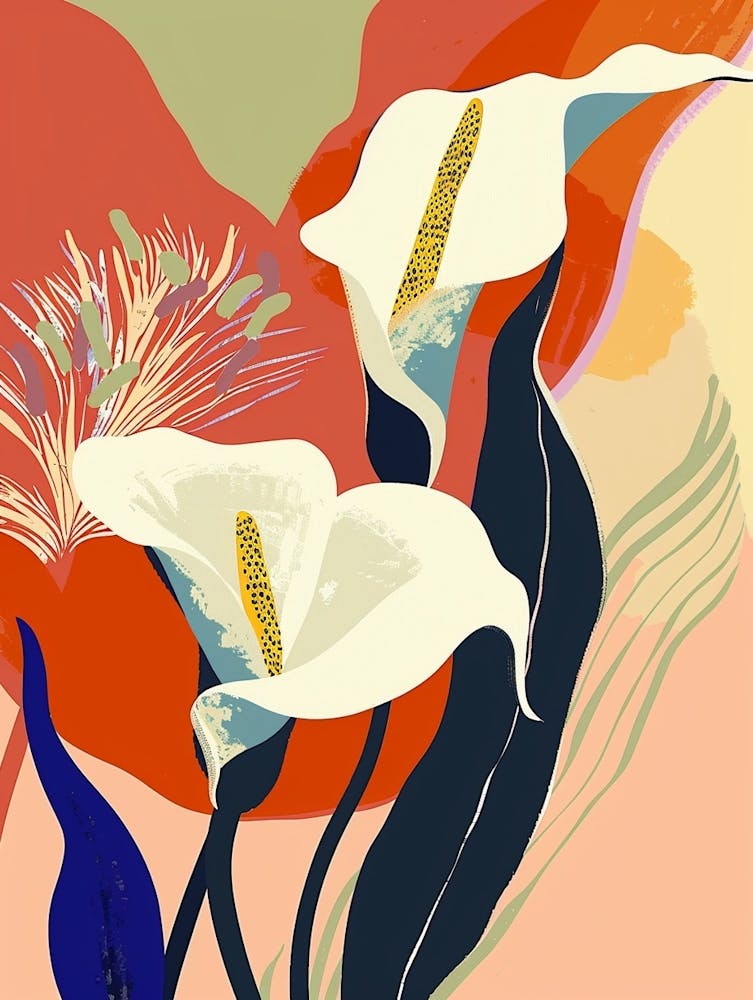 Colourful Flower Illustration Calla Lily 4