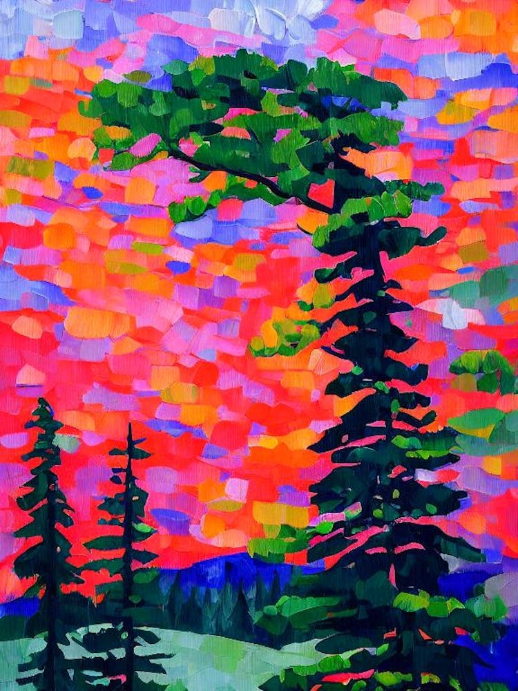 Lodgepole Pine Tree Cubist 1