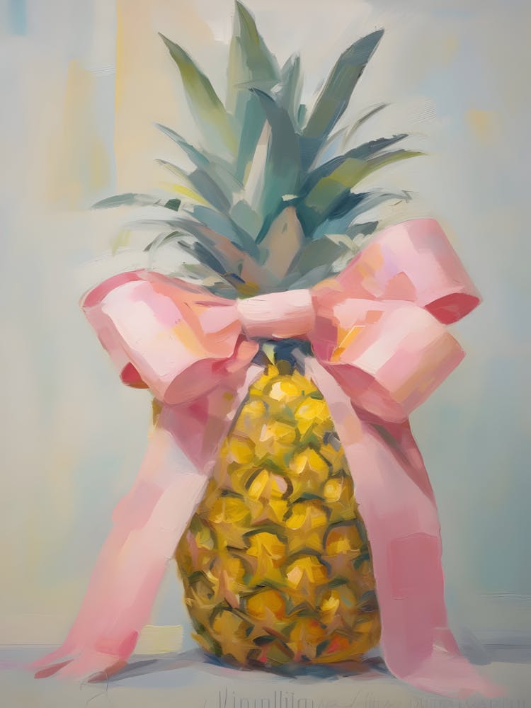 Pineapple With Pink Bow