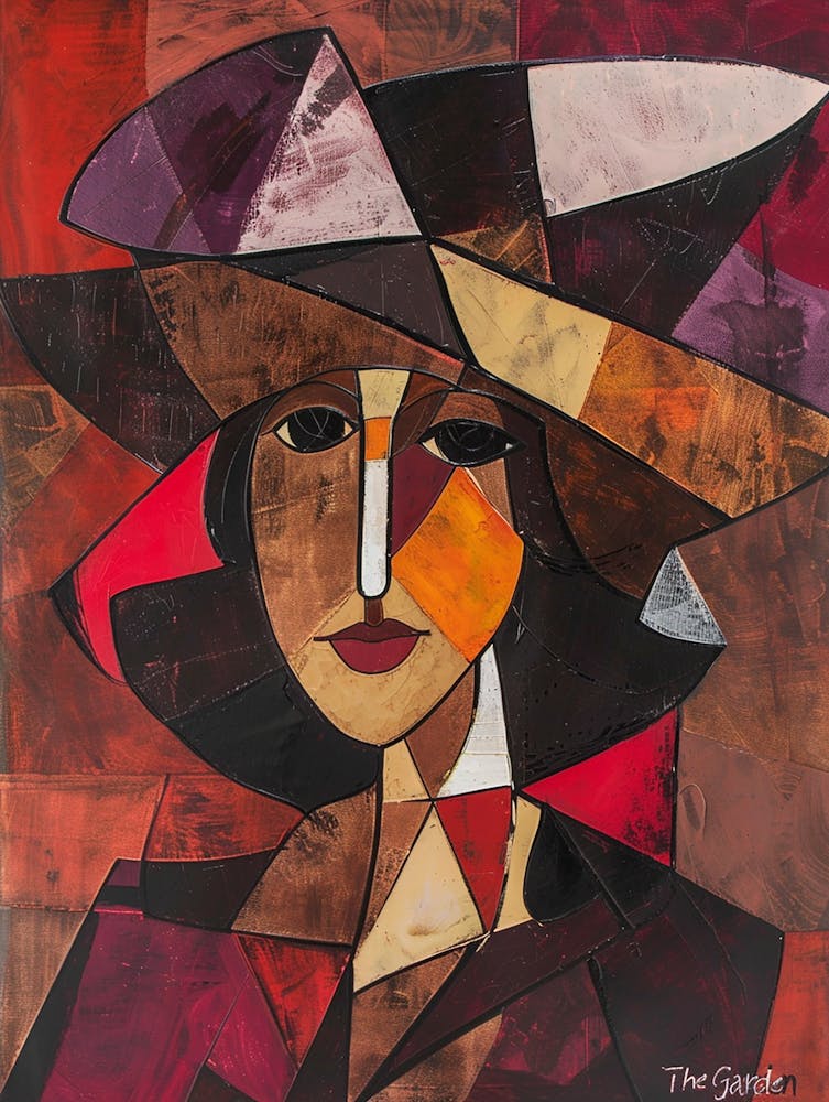 Abstract Woman With Hat