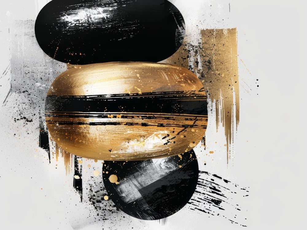 Black And Gold Canvas Print 40