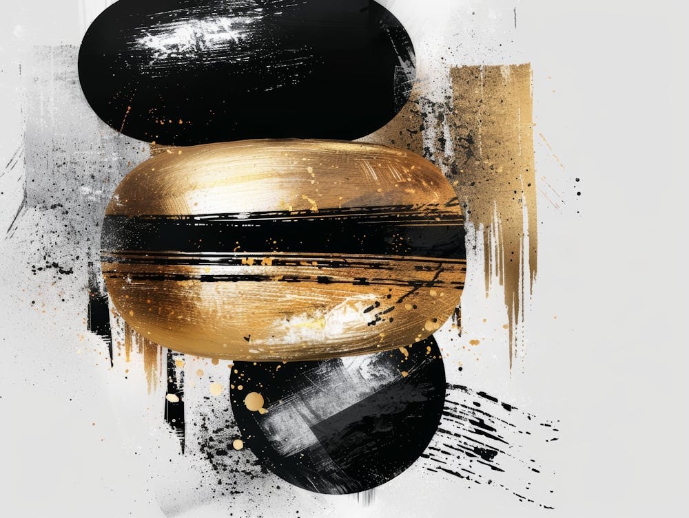 Black And Gold Canvas Print 40