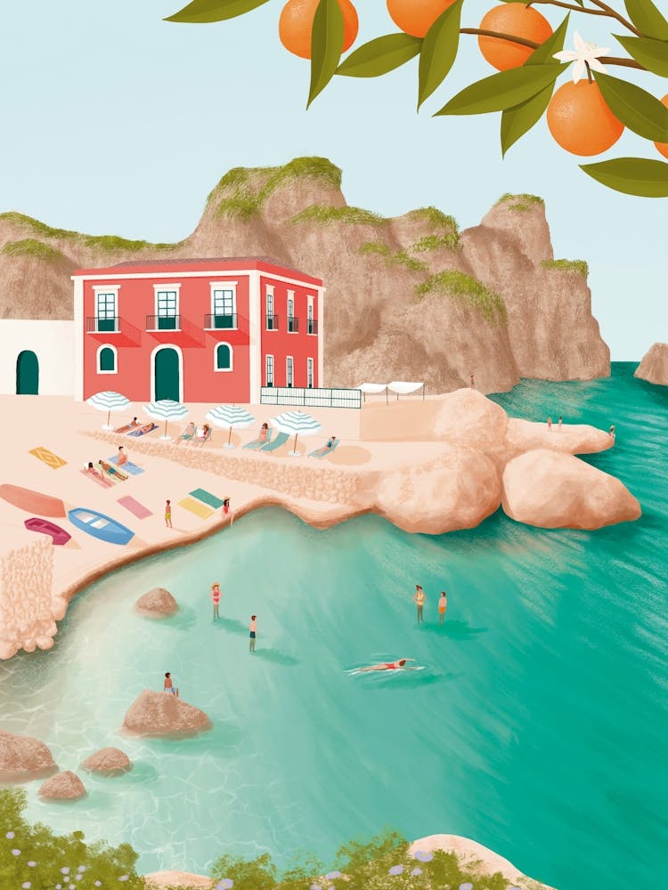 Sicily Illustration, Tonnara Di Scopello