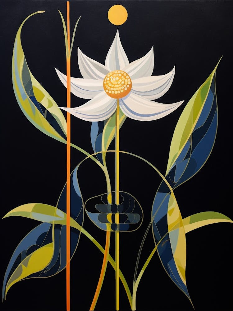 Oxeye Daisy 3 Hilma Af Klint Inspired Flower Illustration