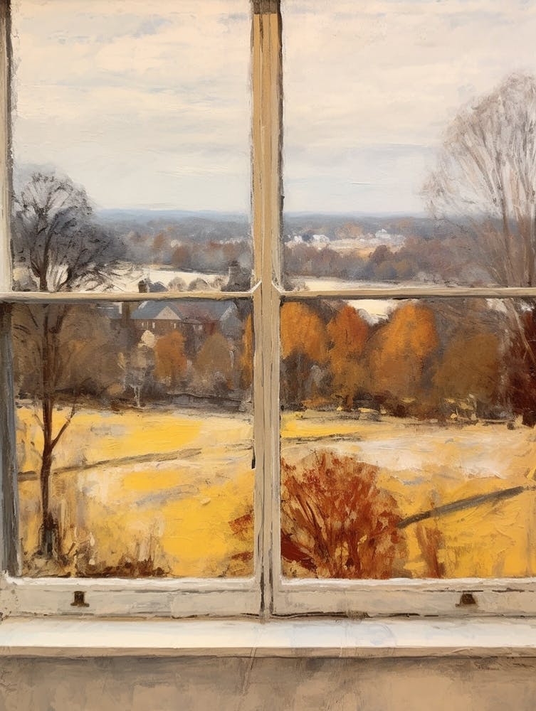 Winter Cityscape Richmond Park England