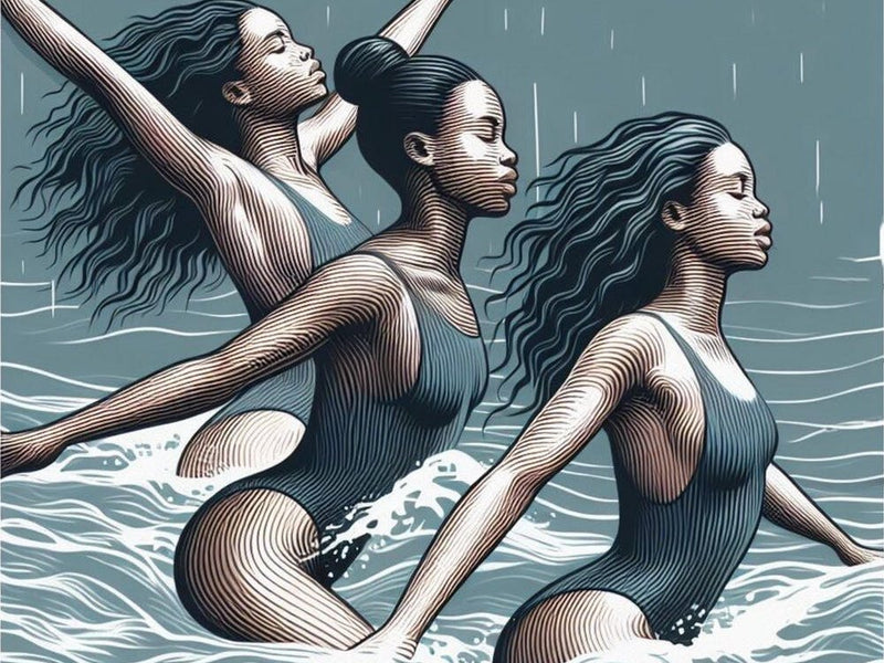 African beauty swimming wall art poster