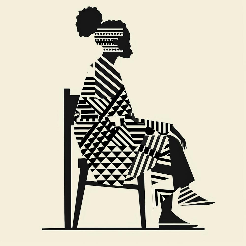 Portrait Of A Woman Sitting On A Chair