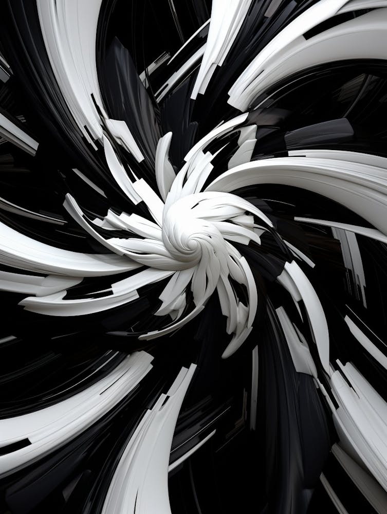 Oscillation Abstract Black And White 7