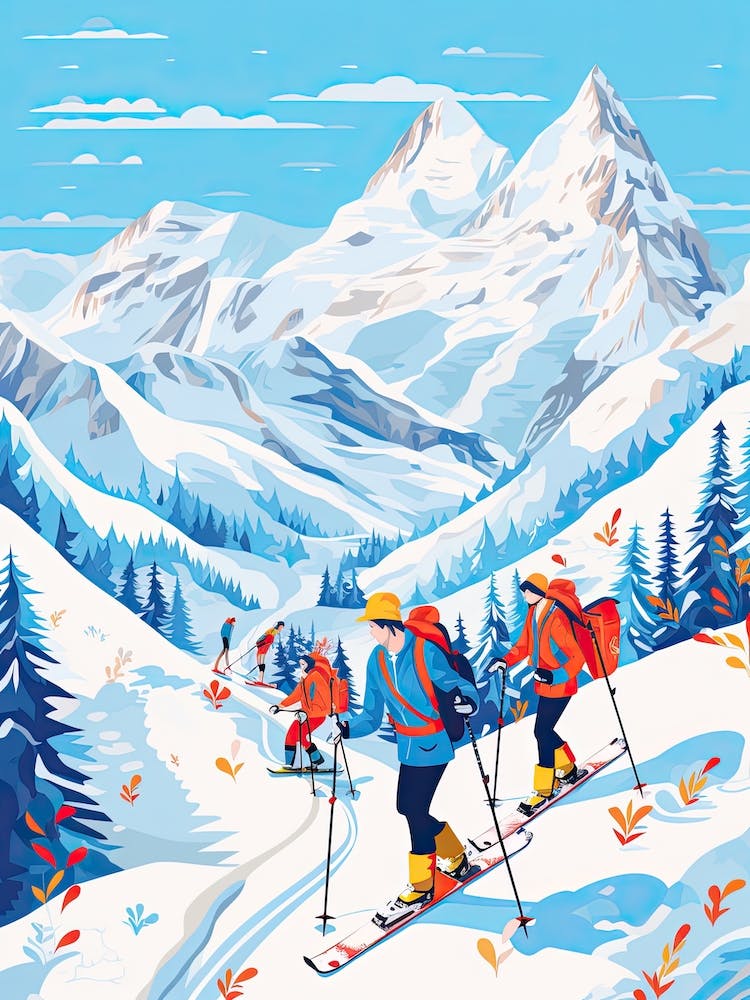 Chamonix Mont Blanc   France, Ski Resort Illustration 6