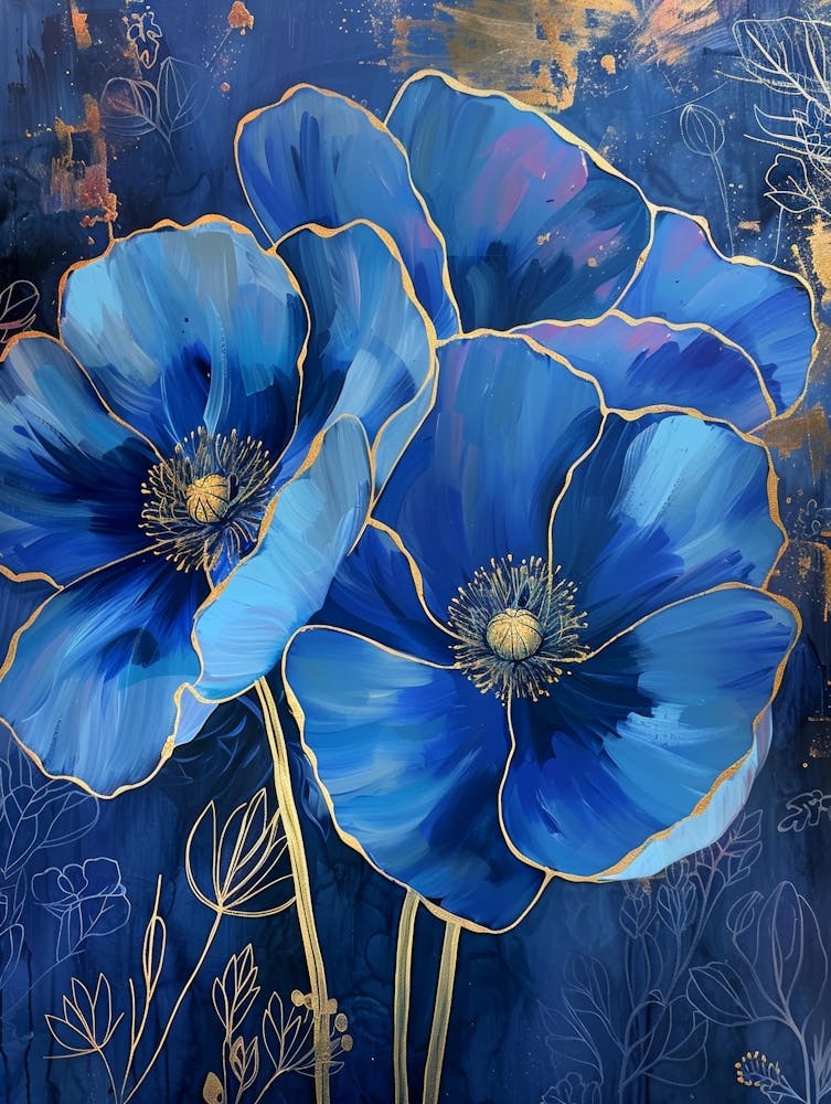 Coquelicots bleus 25