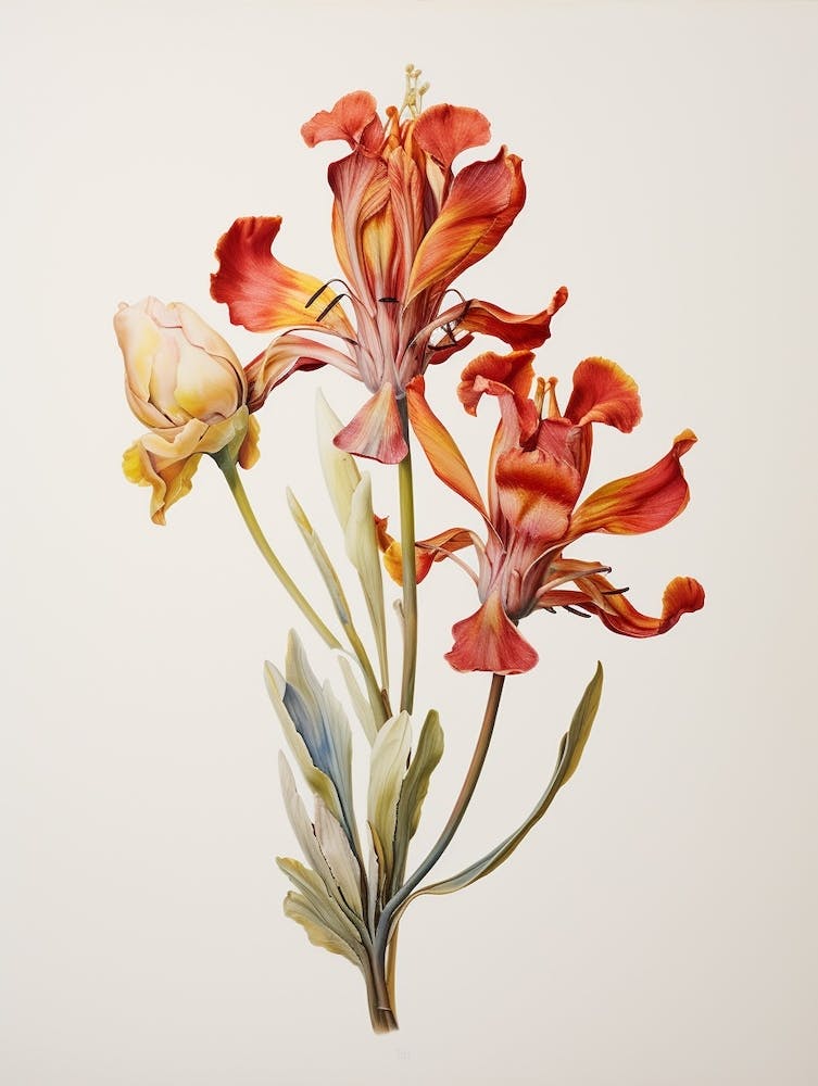 Pressed Flower Botanical Art Kangaroo Paw 1