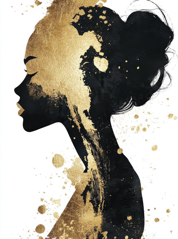 Gold And Black Canvas Print 80