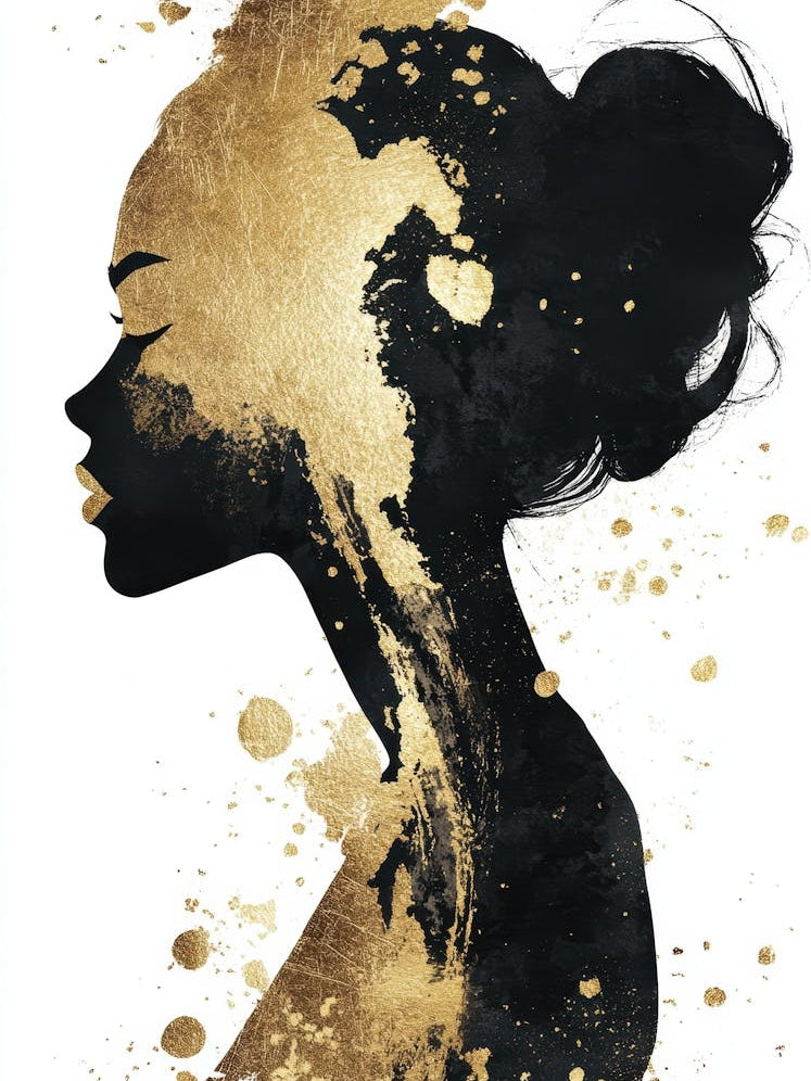 Gold And Black Canvas Print 80