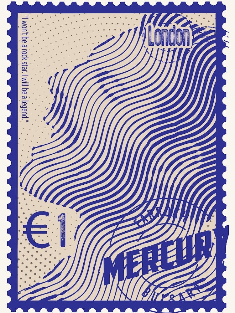 Stamps Art – Freddie Mercury