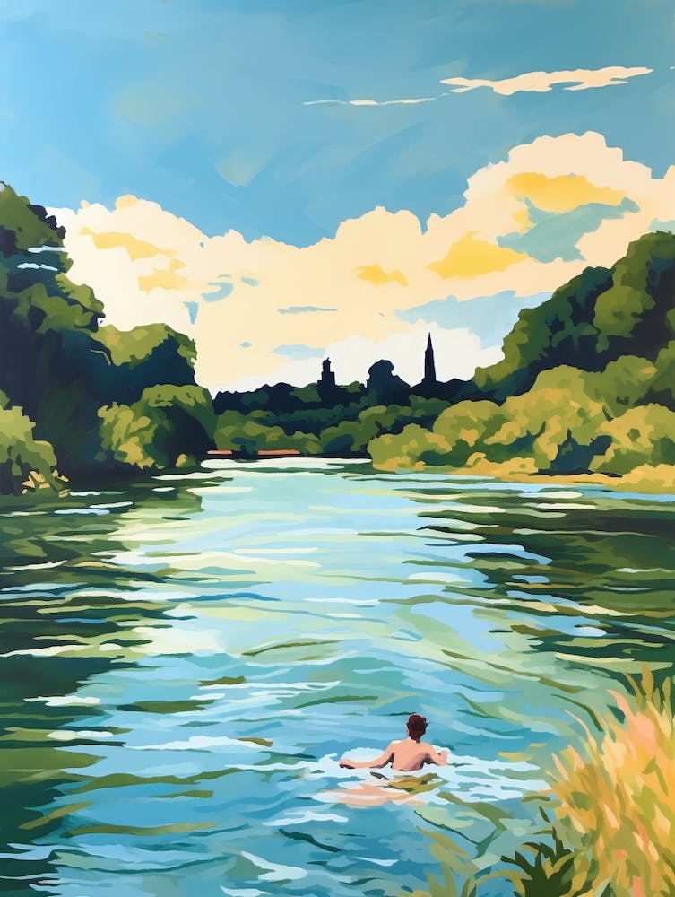 Wild Swimming At River Thames Oxfordshire 1
