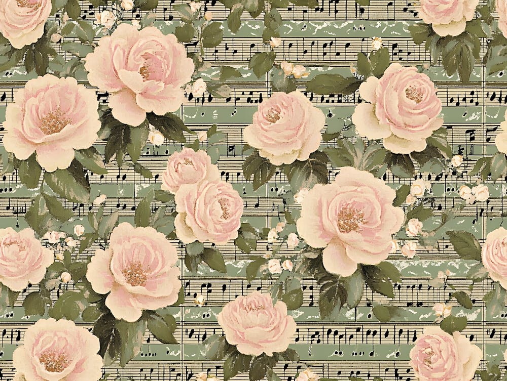 Roses On Music Sheet